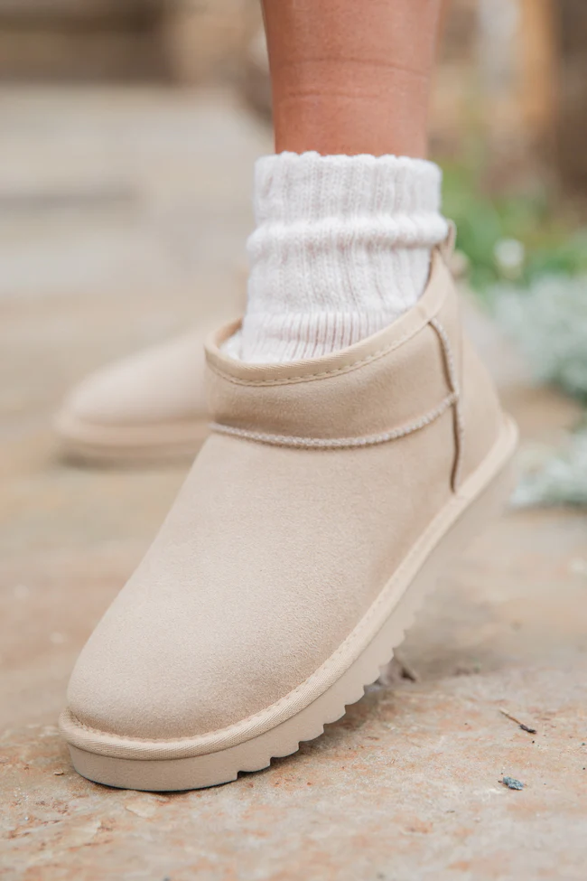 Georgia Light Beige Mini Boot FINAL SALE - Terpint