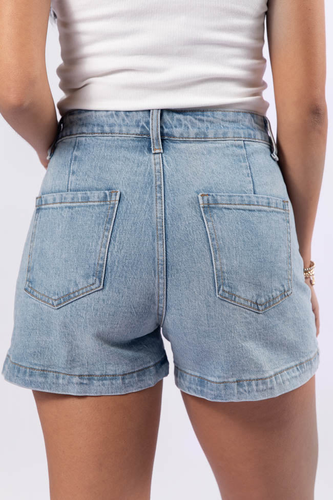 Come As You Are Light Wash Relaxed Fit Denim Shorts - Terpint