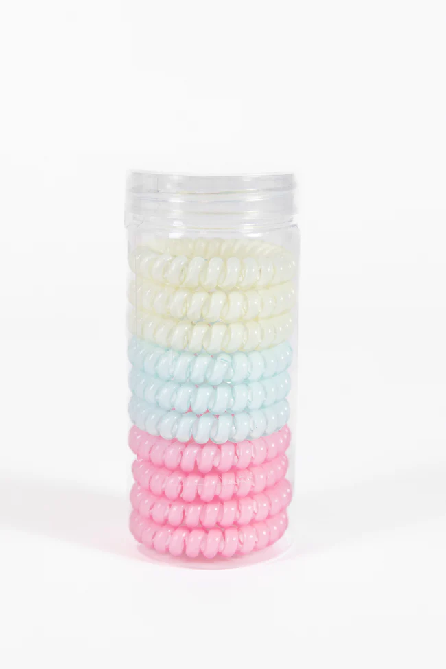 Rainbow Rubber Hair Ties Set FINAL SALE - Terpint