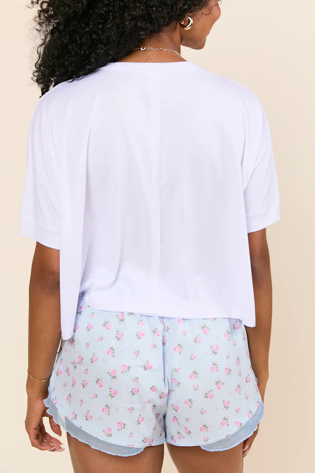 Darcy Short Sleeve Crop White Tee - Terpint