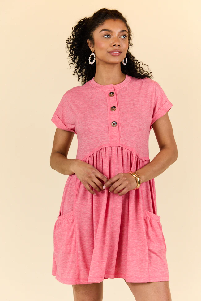 What's The Occasion Red Button Knit Dress DOORBUSTER - Terpint