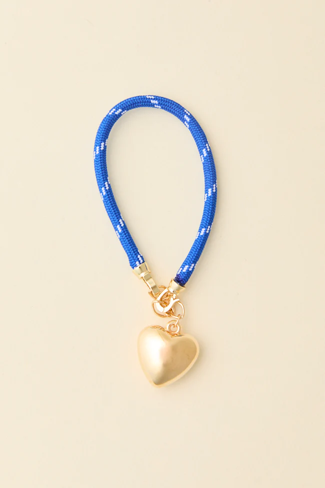 Lea Blue Puff Heart Bracelet - Terpint