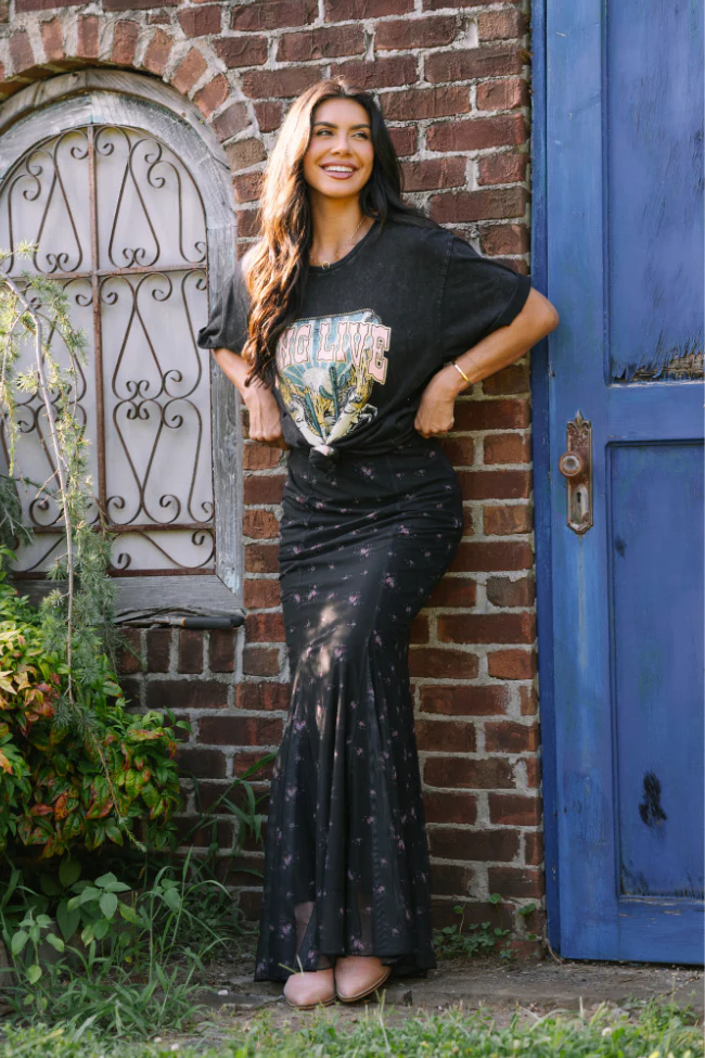 Zutter Long Live Cowgirls Black Graphic Tee - Terpint