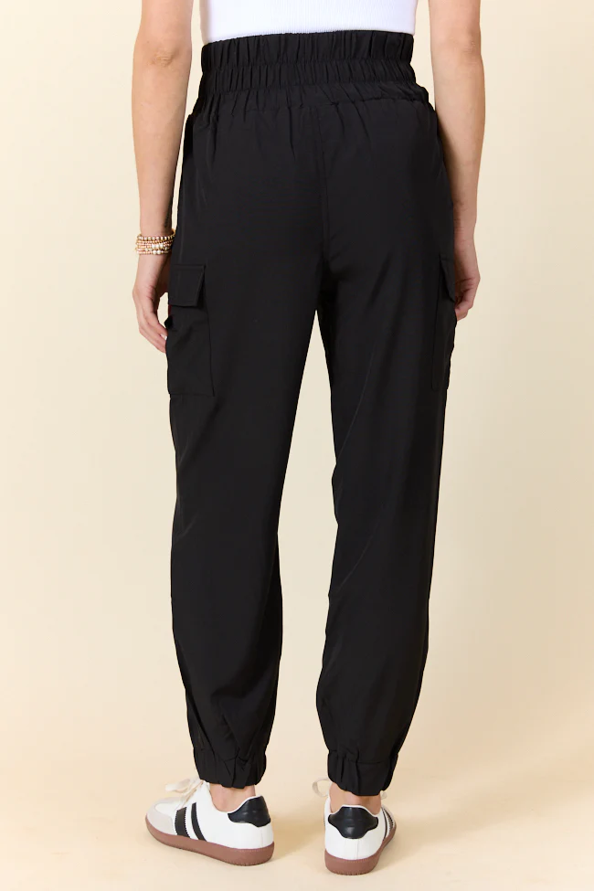 In Motion Black Cargo Active Pants DOORBUSTER - Terpint
