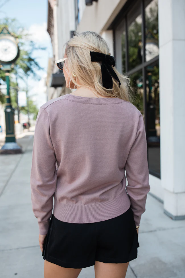 Let's Be Honest Mocha V-Neck Sweater FINAL SALE - Terpint