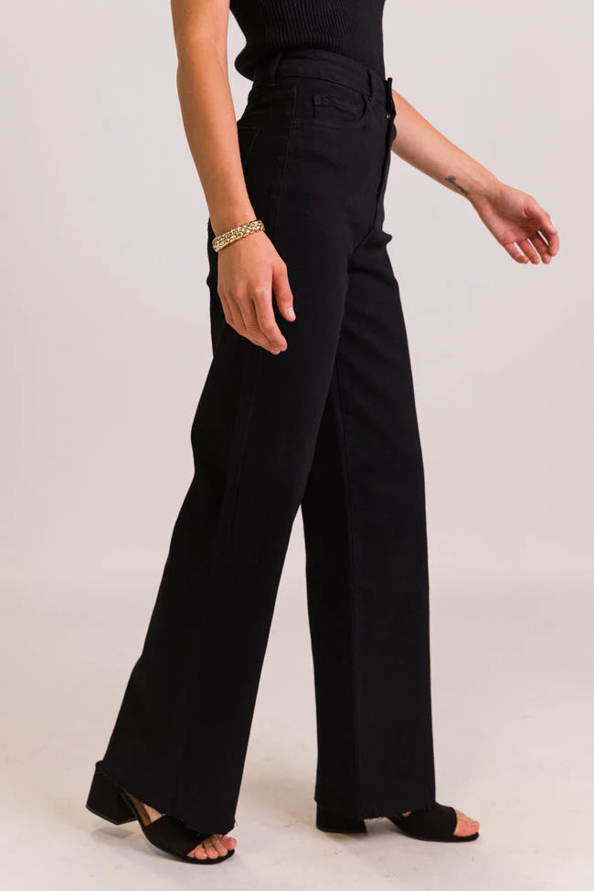 Kelsea Black Wash Wide Leg Tall Jeans FINAL SALE - Terpint