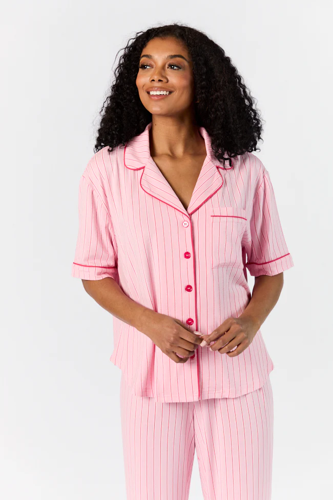 Good To Get Away Pink and Red Stripe Top FINAL SALE - Terpint