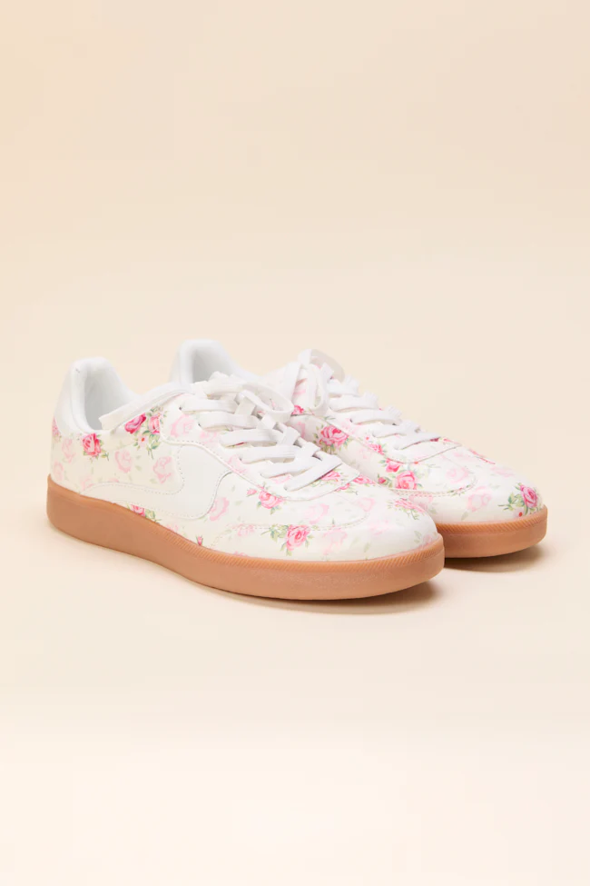 Tiffany White Floral Sneakers - Terpint