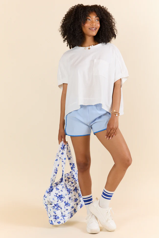 Walk Out White Oversized Washed Crop Knit Top FINAL SALE - Terpint