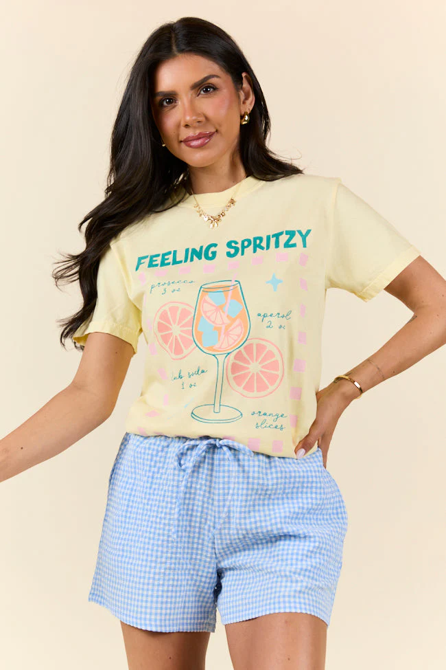 Feeling Spritzy Yellow Graphic Tee - Terpint