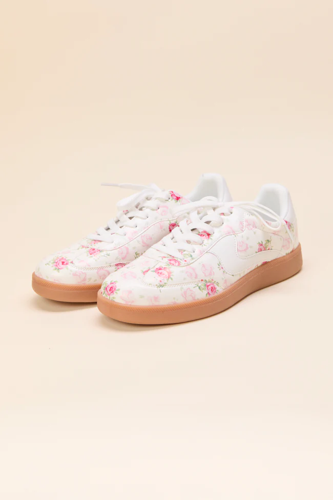 Tiffany White Floral Sneakers - Terpint