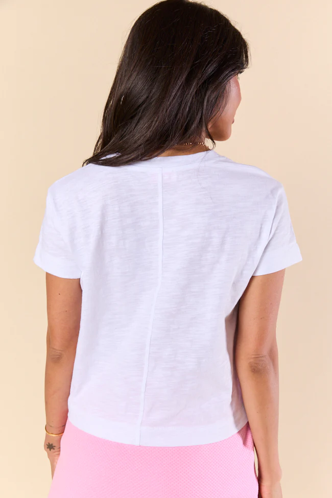 Easy Fit Short Sleeve White Boxy Tee DOORBUSTER - Terpint