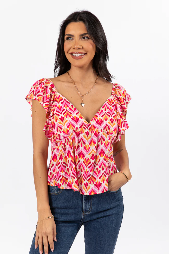 When We Met Multi Print Tie Back Padded Tank FINAL SALE - Terpint