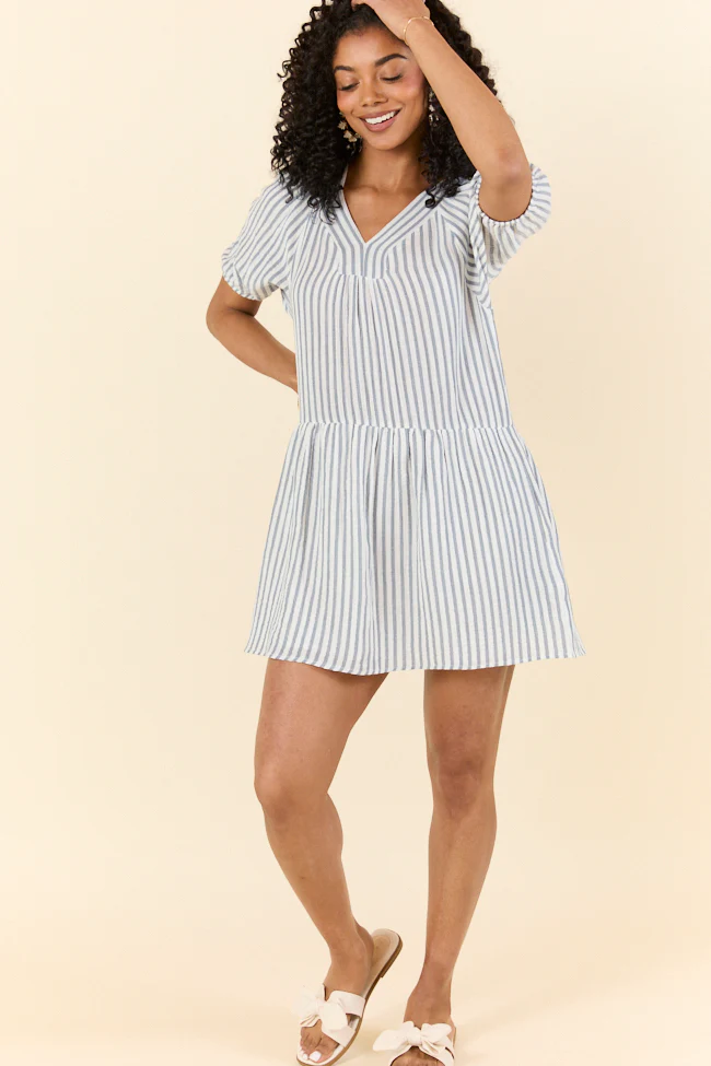 Sunlit Stripes Gauze Mini Dress DOORBUSTER - Terpint