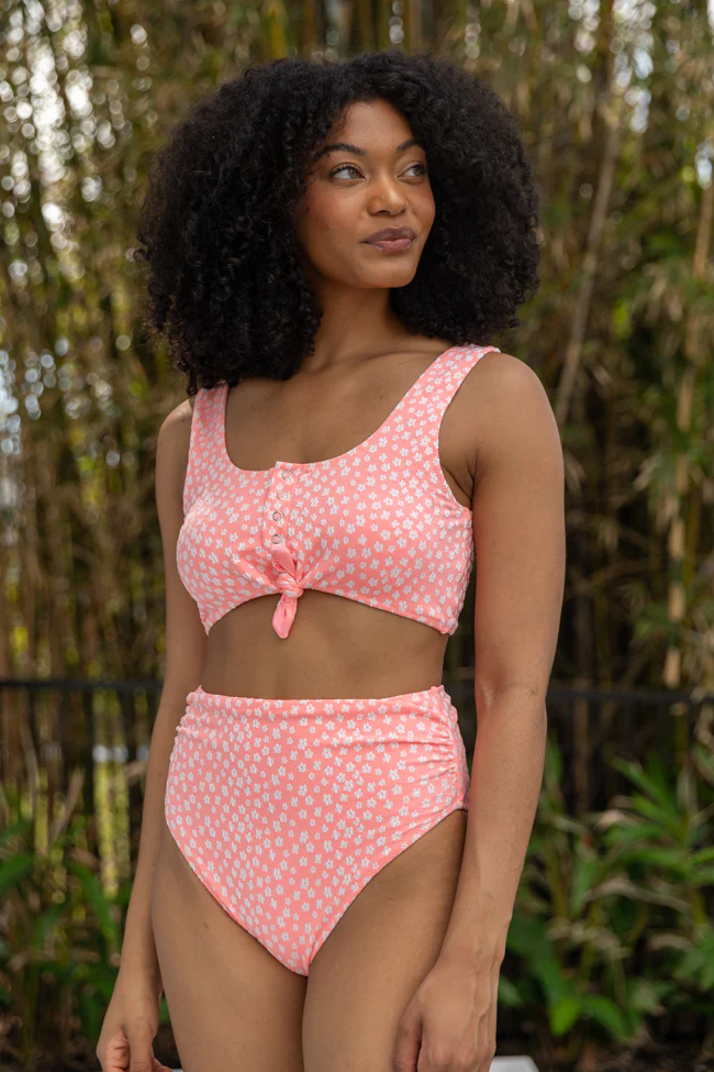 Botanical Bay Coral Floral Bikini Bottom FINAL SALE - Terpint