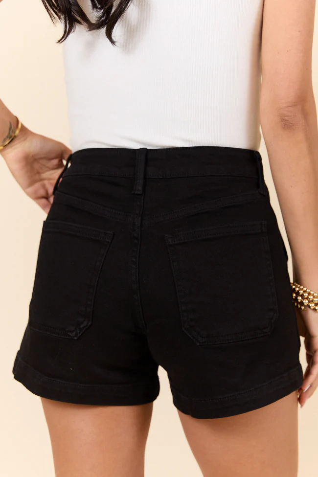 Jennifer Black Denim Utility Shorts SALE - Terpint