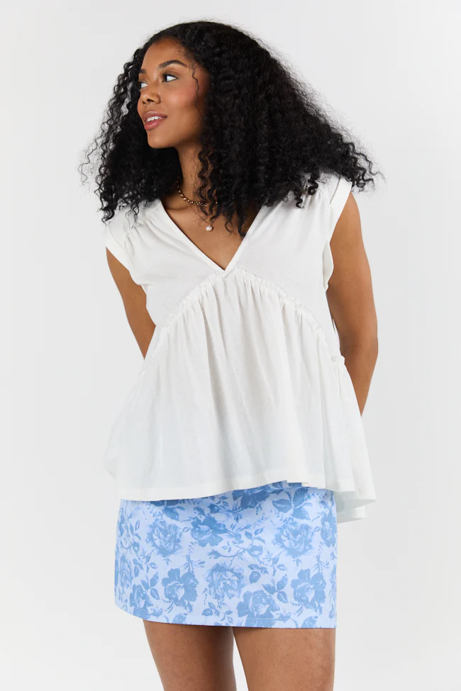 Treasured Times White Oversized Knit Top DOORBUSTER - Terpint
