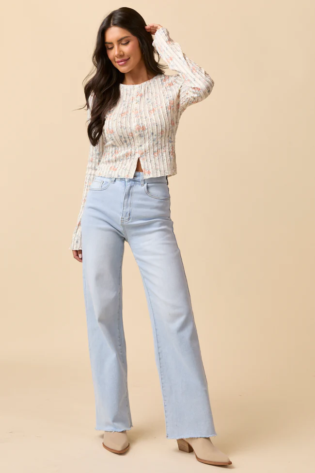 Kelsea Light Wash Wide Leg Jeans - Terpint
