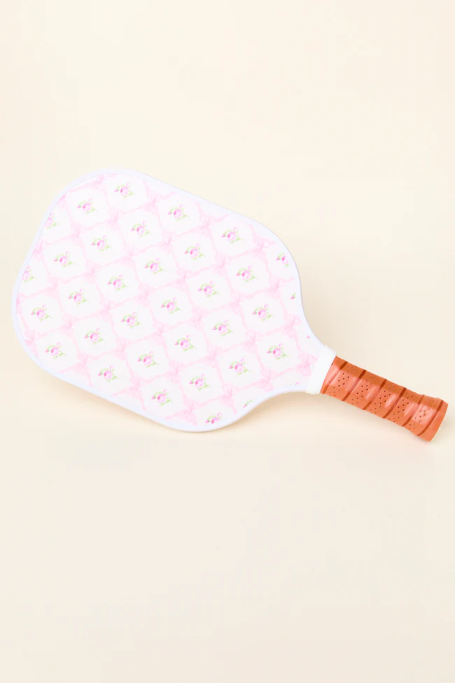 Vivian Floral 'N Stripe Pink Pickleball Paddle - Terpint