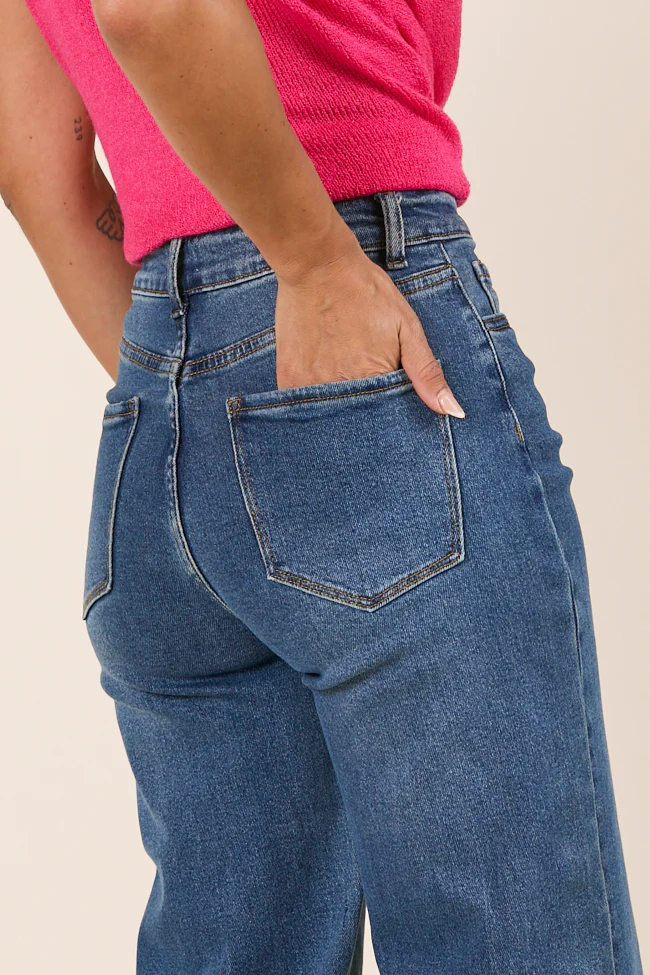 Kelsea Dark Wash Wide Leg Jeans - Terpint
