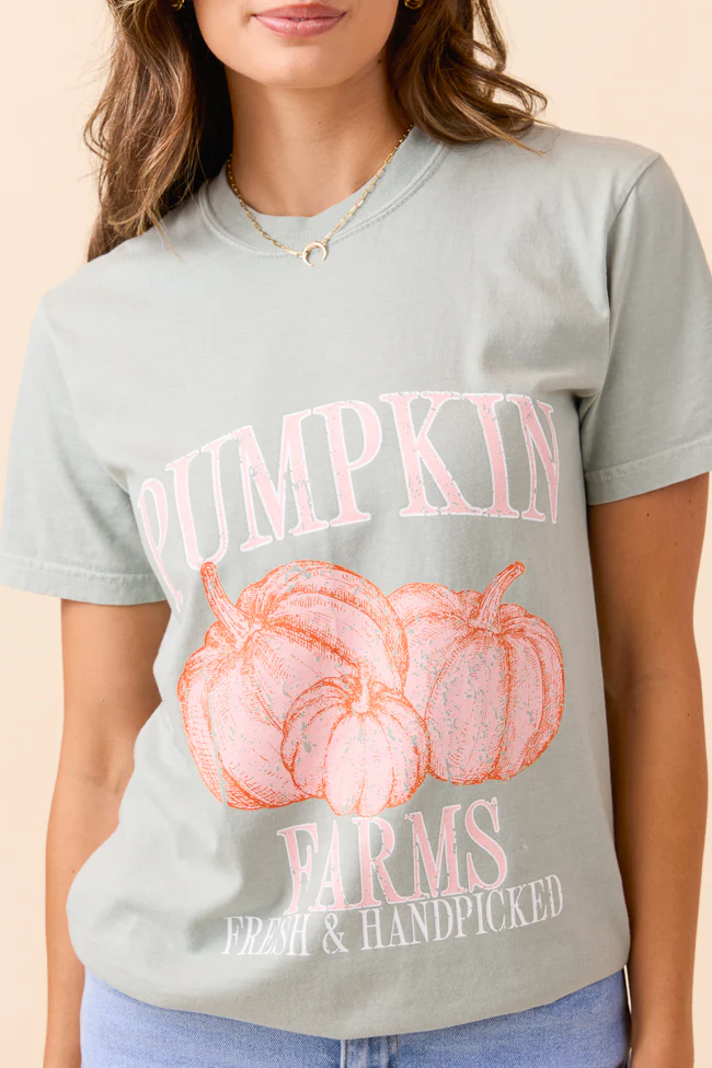 Pumpkin Farms Light Green Graphic Tee - Terpint