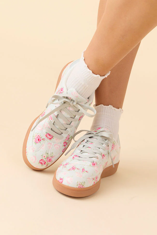 Tiffany Mint Floral Sneakers - Terpint