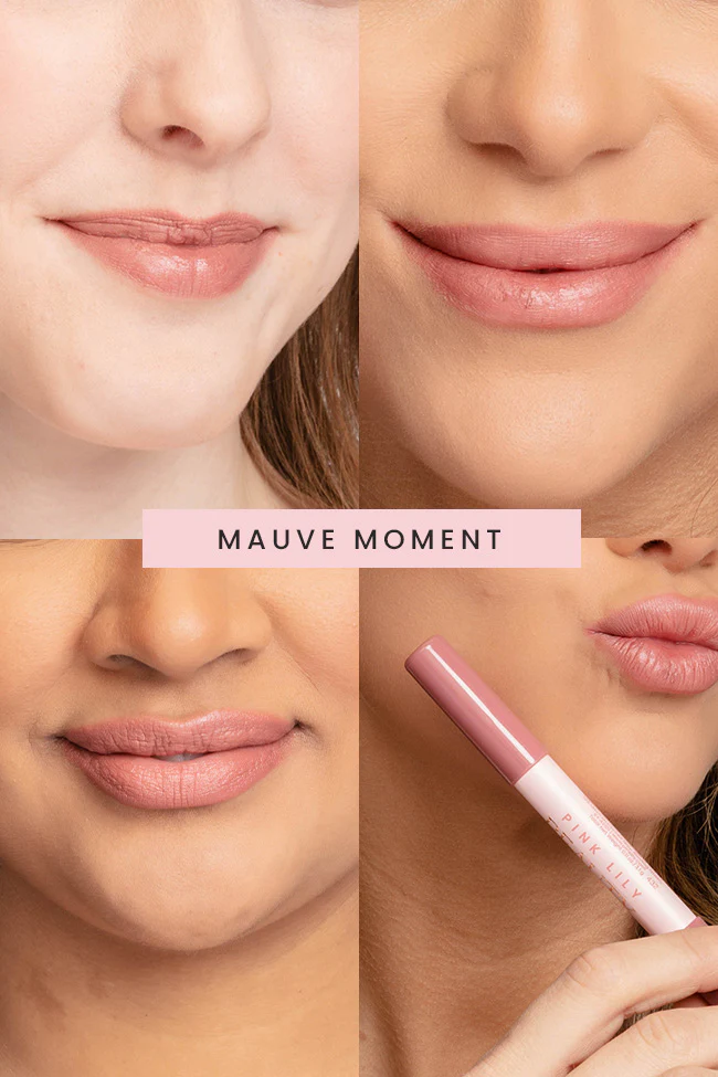 Pink Lily Beauty Double Bloom Dual Lipstick and Lip Liner - Mauve Moment FINAL SALE - Terpint