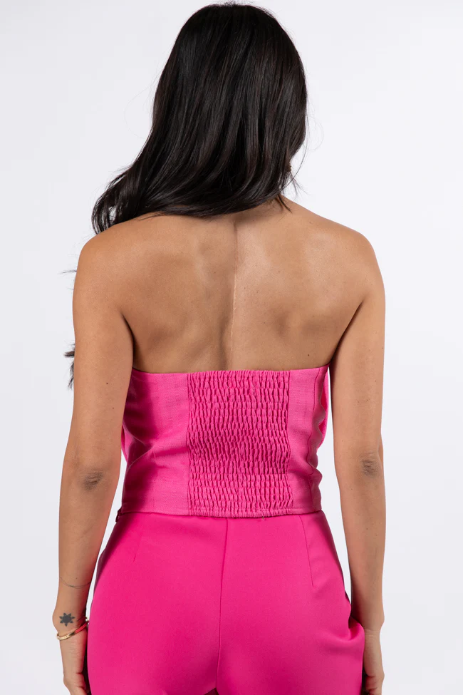 Glamorous Moments Pink Strapless Bow Top FINAL SALE - Terpint