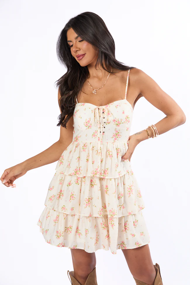 Summer of Hope Coral Floral Mini Dress FINAL SALE - Terpint
