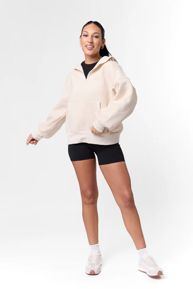 Stop and Go Stone Oversized Hooded Pullover FINAL SALE - Terpint