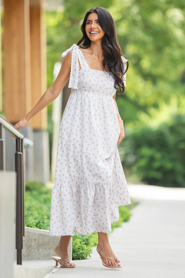 Joann Gingham Floral Maxi Dress - Terpint