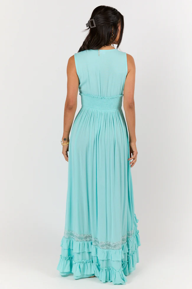 Lucky To Have You Light Blue Sleeveless Maxi Dress SALE - Terpint