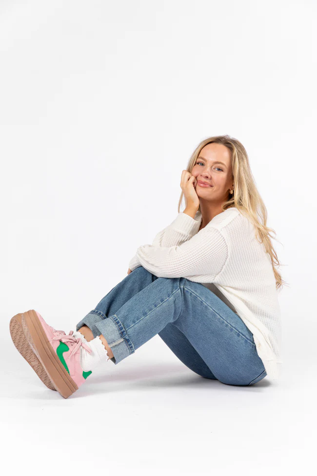 Reasonable Assumption Cream Brushed Waffle Knit Oversized Top FINAL SALE - Terpint