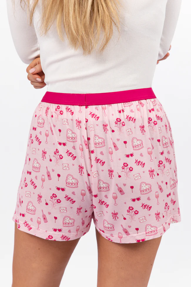 Subtle Hints Valentine's Day Icon Pajama Boxer Shorts FINAL SALE - Terpint