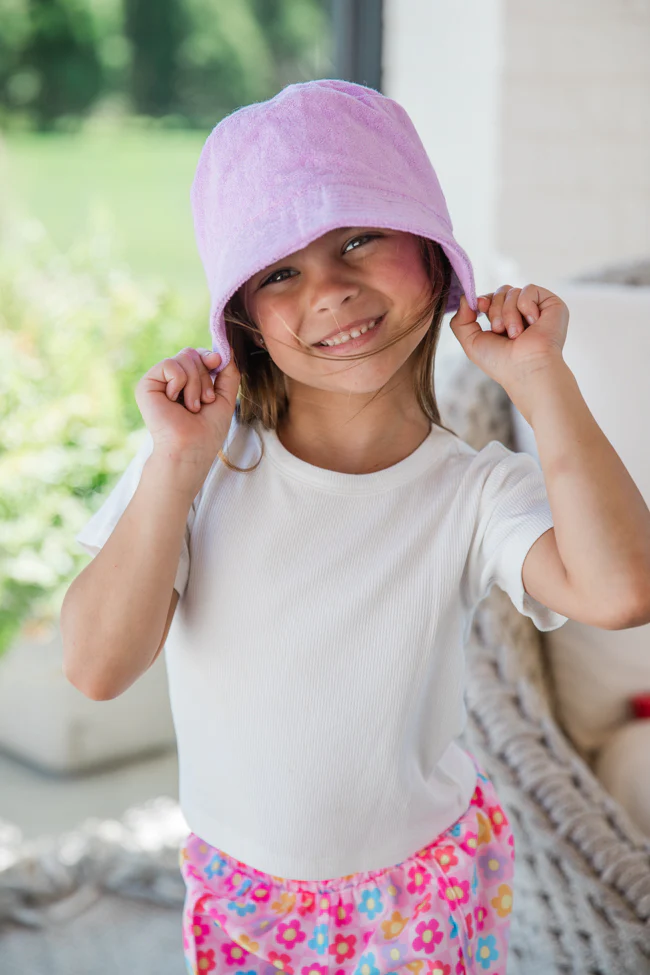 Kid's Purple Terry Bucket Hat FINAL SALE - Terpint
