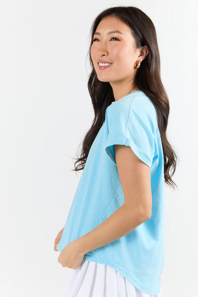 Here You Are Aqua Short Sleeve Tee - Terpint