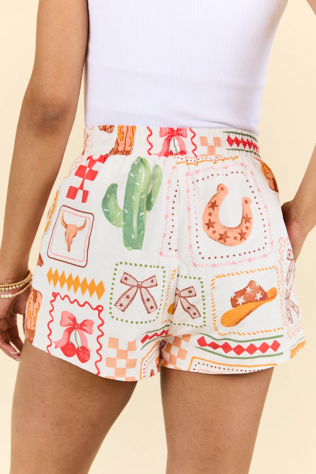 Rodeo Threads Western Print Shorts - Terpint