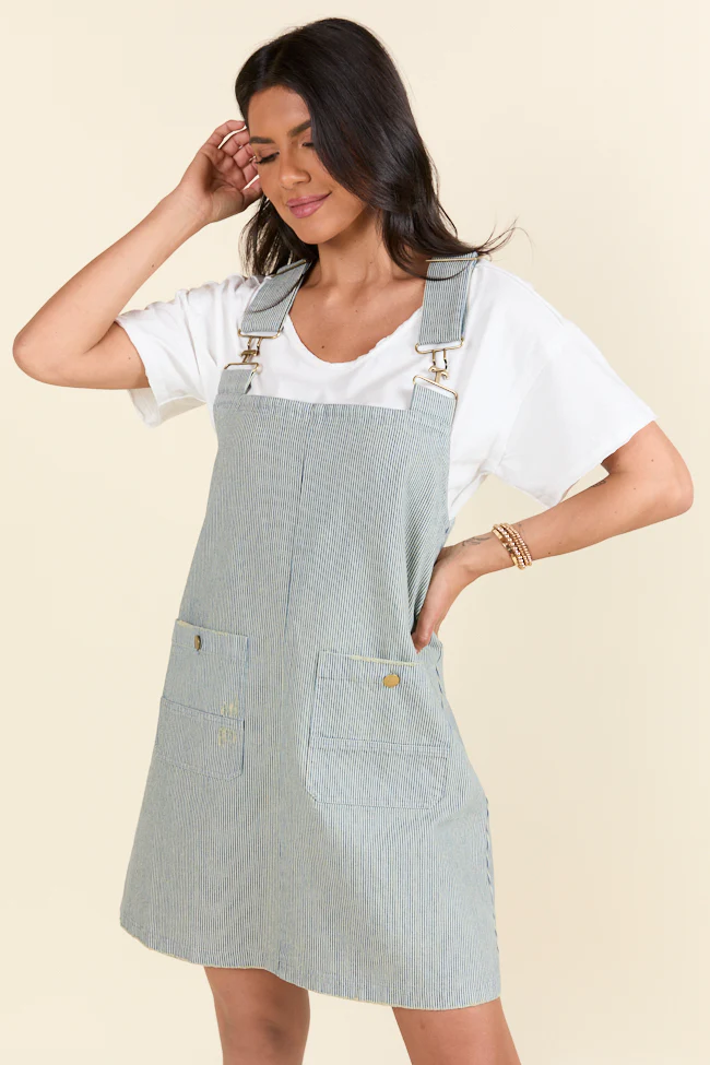 Shelley Striped Overall Dress - Terpint