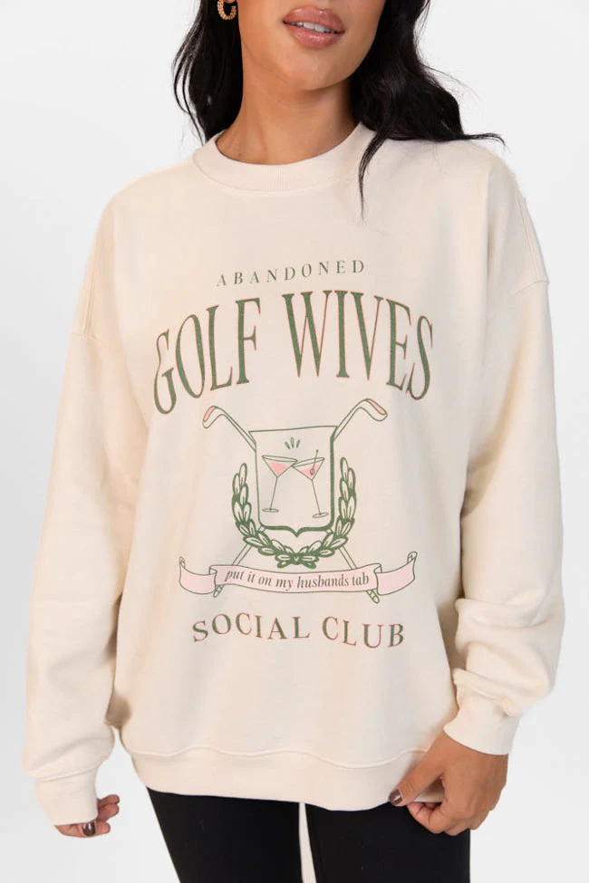 Golf Wives Cream Graphic Sweatshirt - Terpint