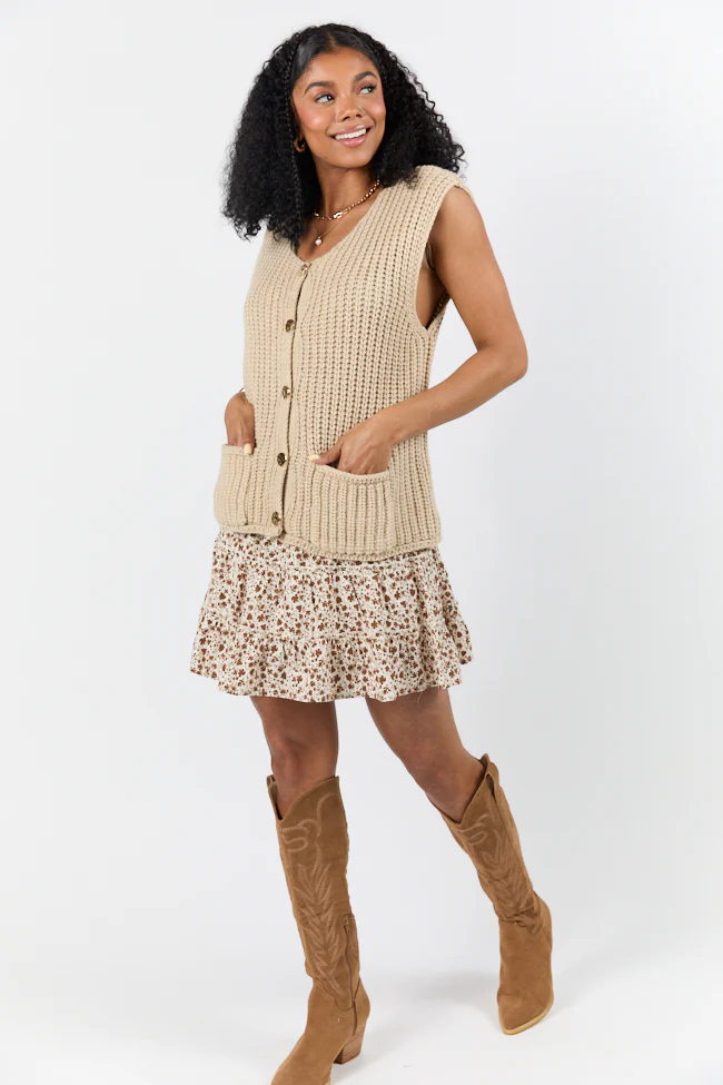 Life In A Flash Oversized Sweater Vest FINAL SALE - Terpint