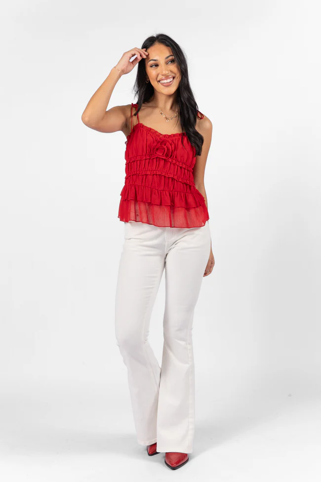 Maren White Stretchy Flare Jeans FINAL SALE - Terpint