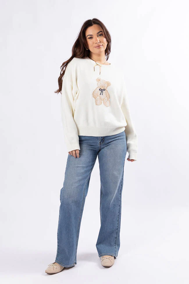 Too Much To Bear Ivory Sweater FINAL SALE - Terpint