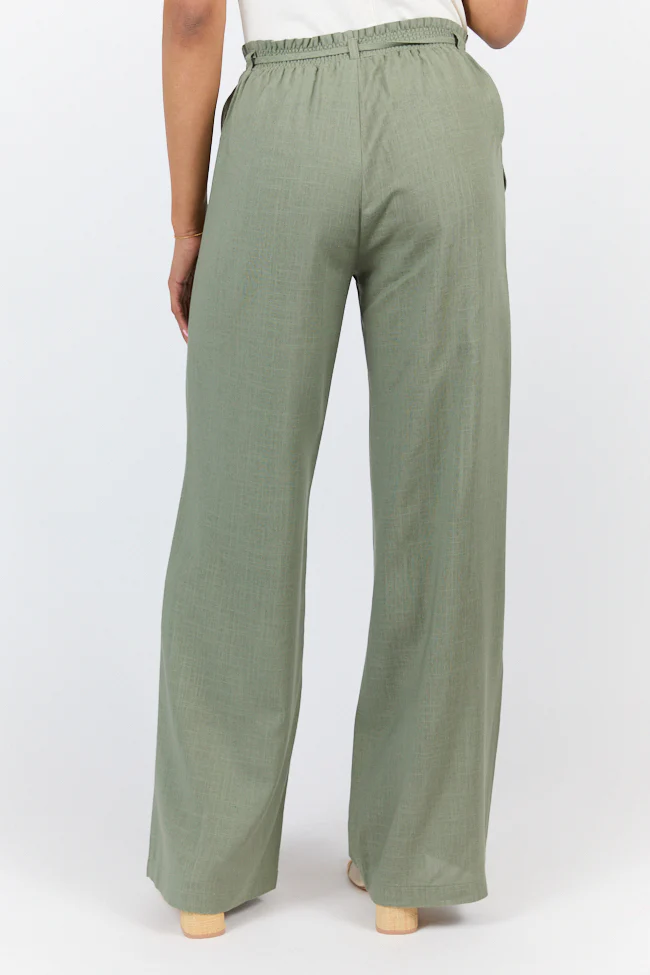 Charmed Moment Sage Pull On Pants DOORBUSTER - Terpint