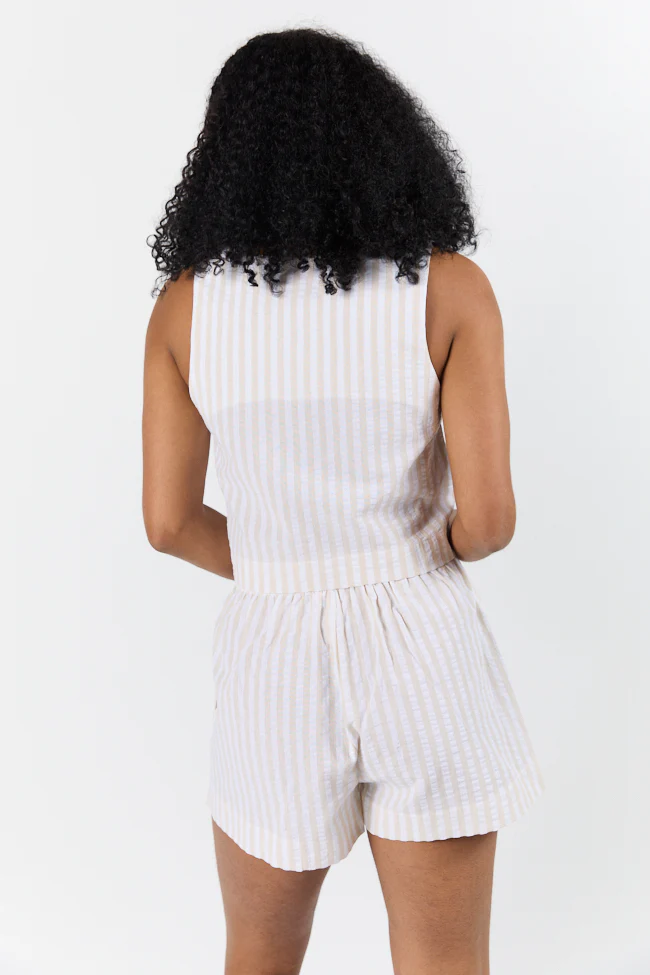 Can't Convince Me Ivory and Taupe Striped Woven Set FINAL SALE - Terpint