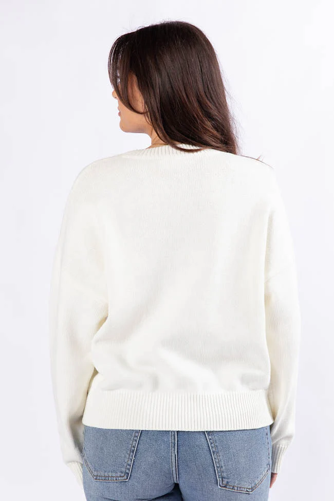 Too Much To Bear Ivory Sweater FINAL SALE - Terpint