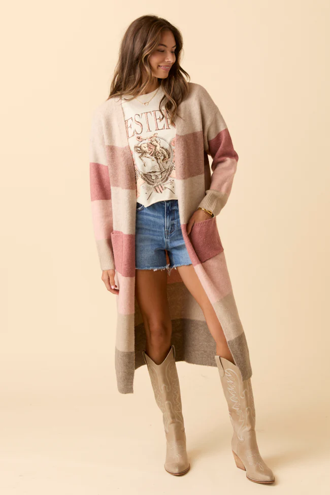 Hollis Stripe Maxi Cardigan - Terpint