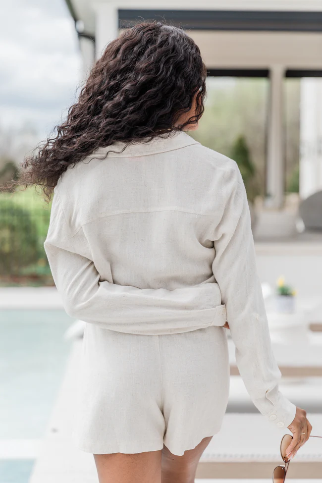 My First Pick Ivory Textured Collared Romper FINAL SALE - Terpint