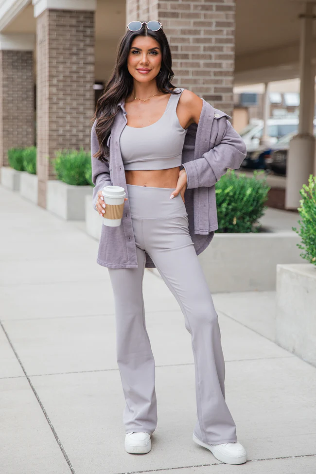 Learn As You Go Taupe Acid Wash Knit Shacket FINAL SALE - Terpint