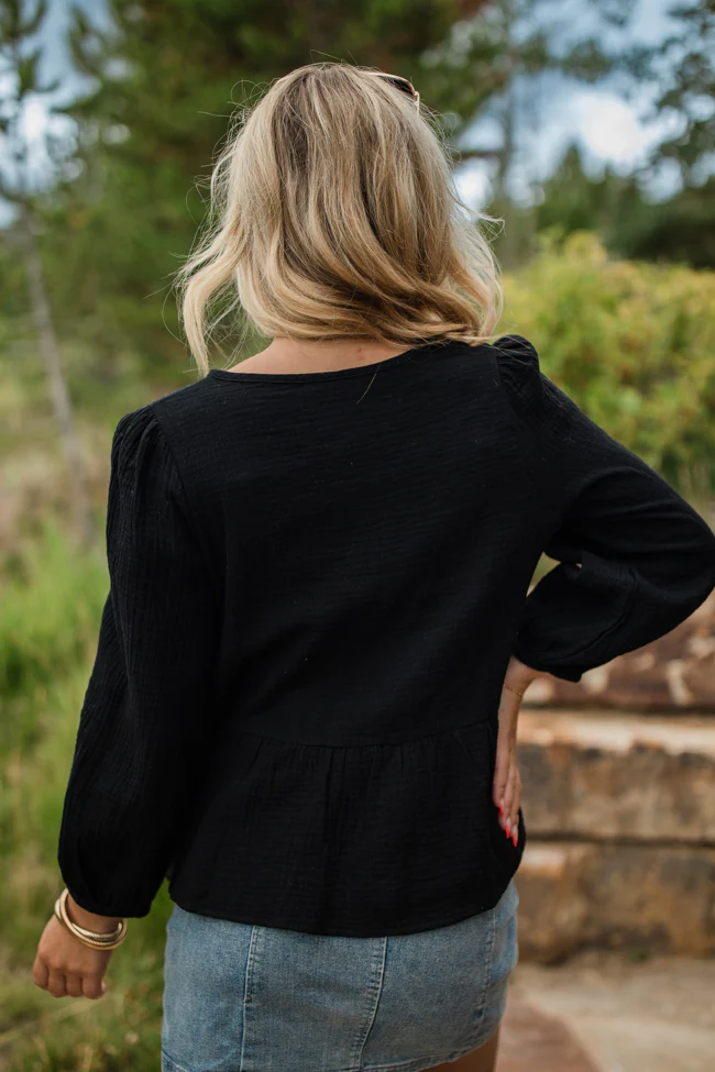 Close To Me Black Bow Detail Blouse FINAL SALE - Terpint