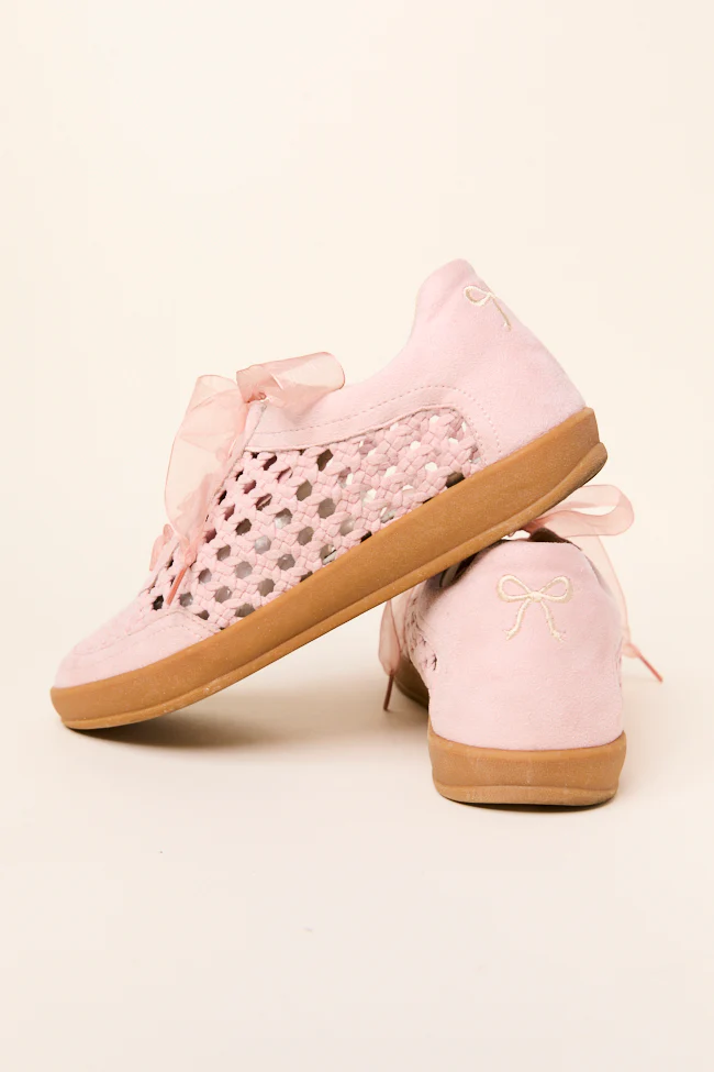 Julie Blush Crochet Detailed Sneakers - Terpint